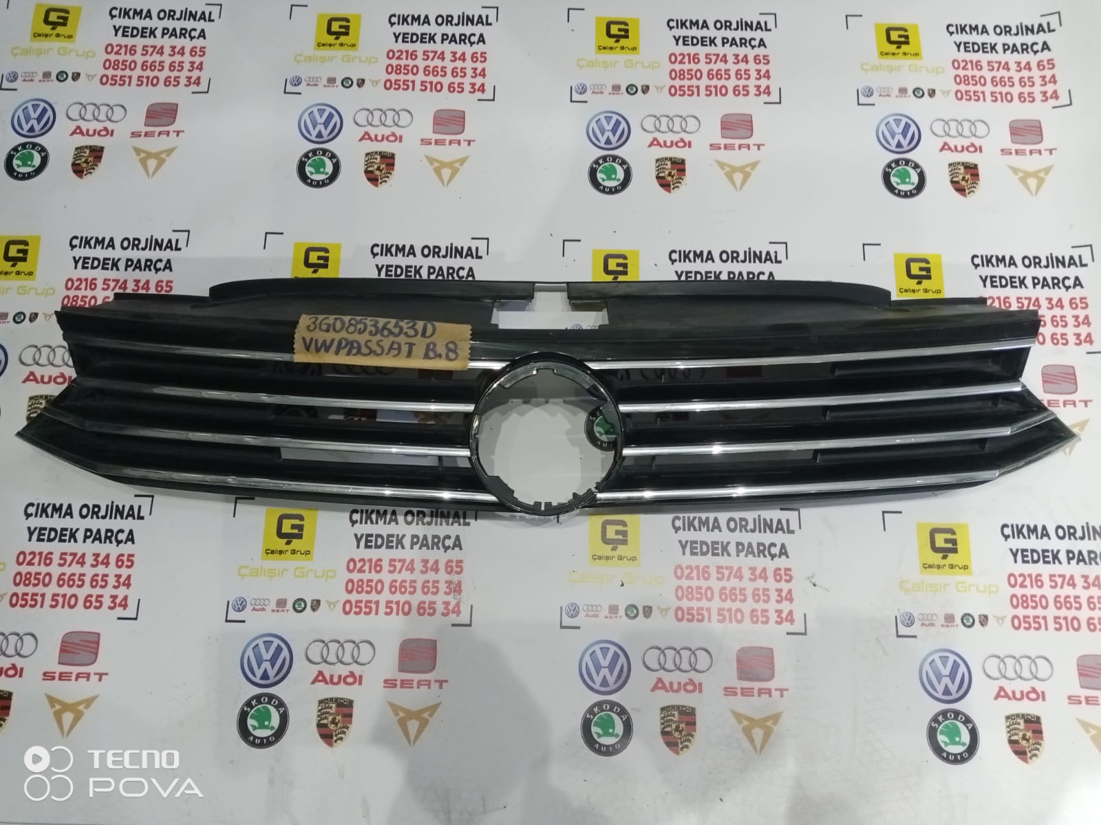 VOLKSWAGEN PASSAT B8 3G085 R-LİNE ÖN PANJUR OEM 3g08536531