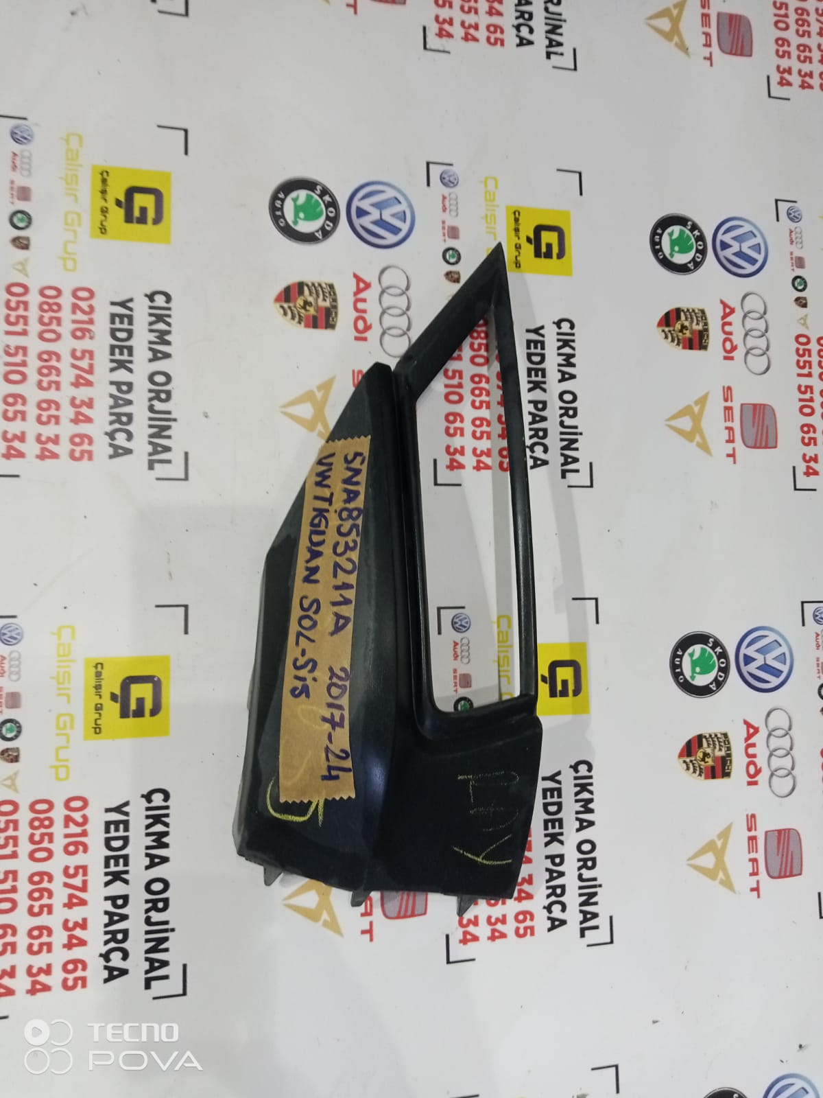 VOLKSWAGEN TİGUAN 2017-2024 ÖN TAMPON SOL SİS KAPAĞI OEM 5na853211a