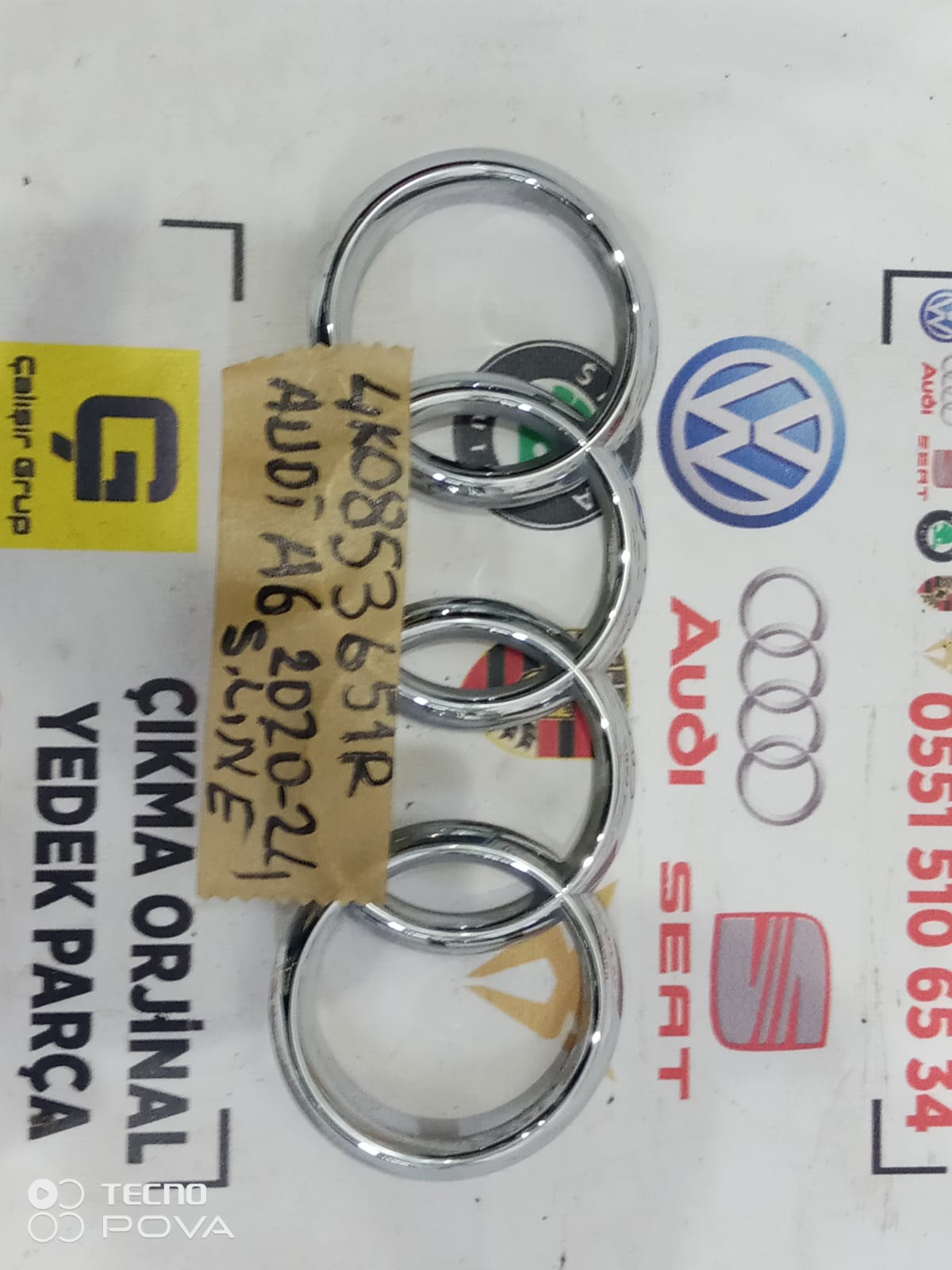 AUDI A6 2020-2024 S-LİNE ÖN PANJUR ARMASI OEM 4k0853651r