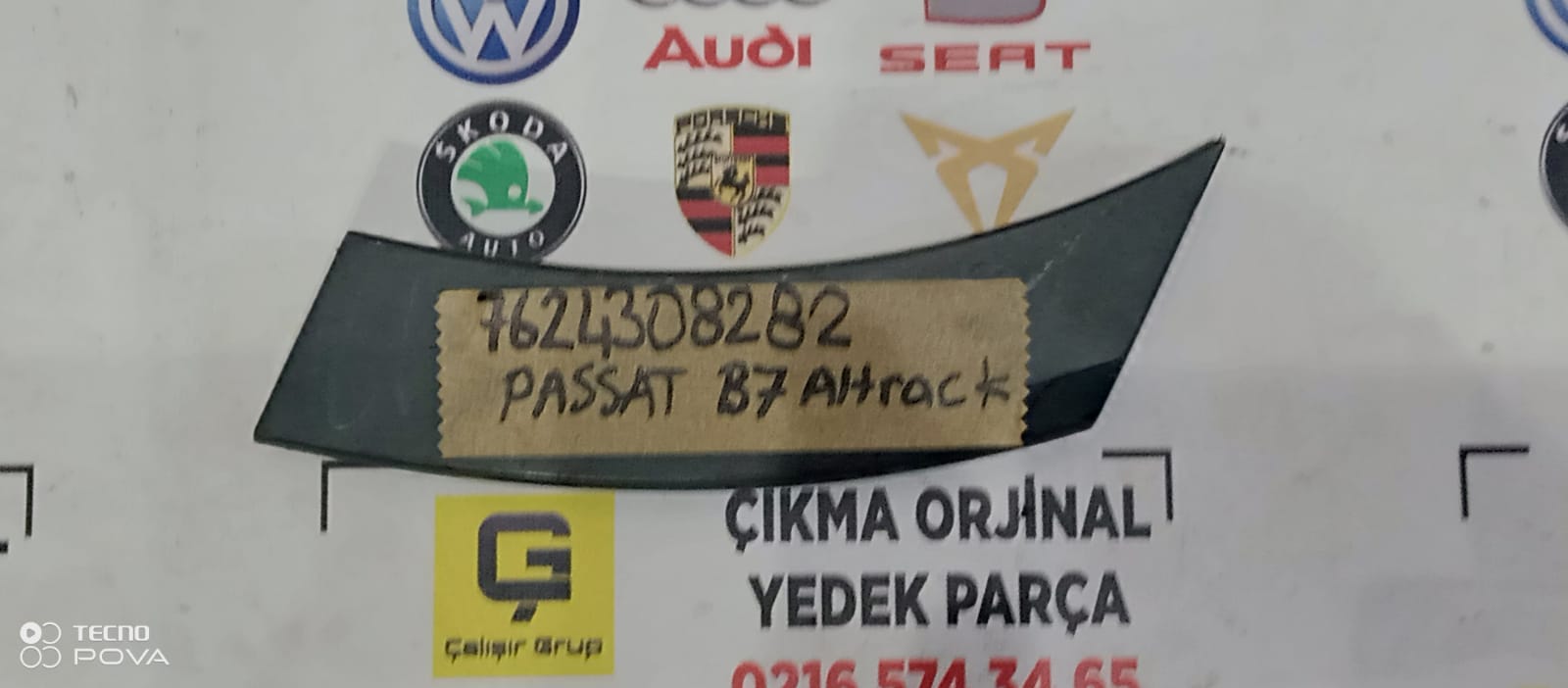 VOLKSWAGEN PASSAT B7 SAĞ ARKA ÇAMURLUK DODİĞİ OEM 7624308282