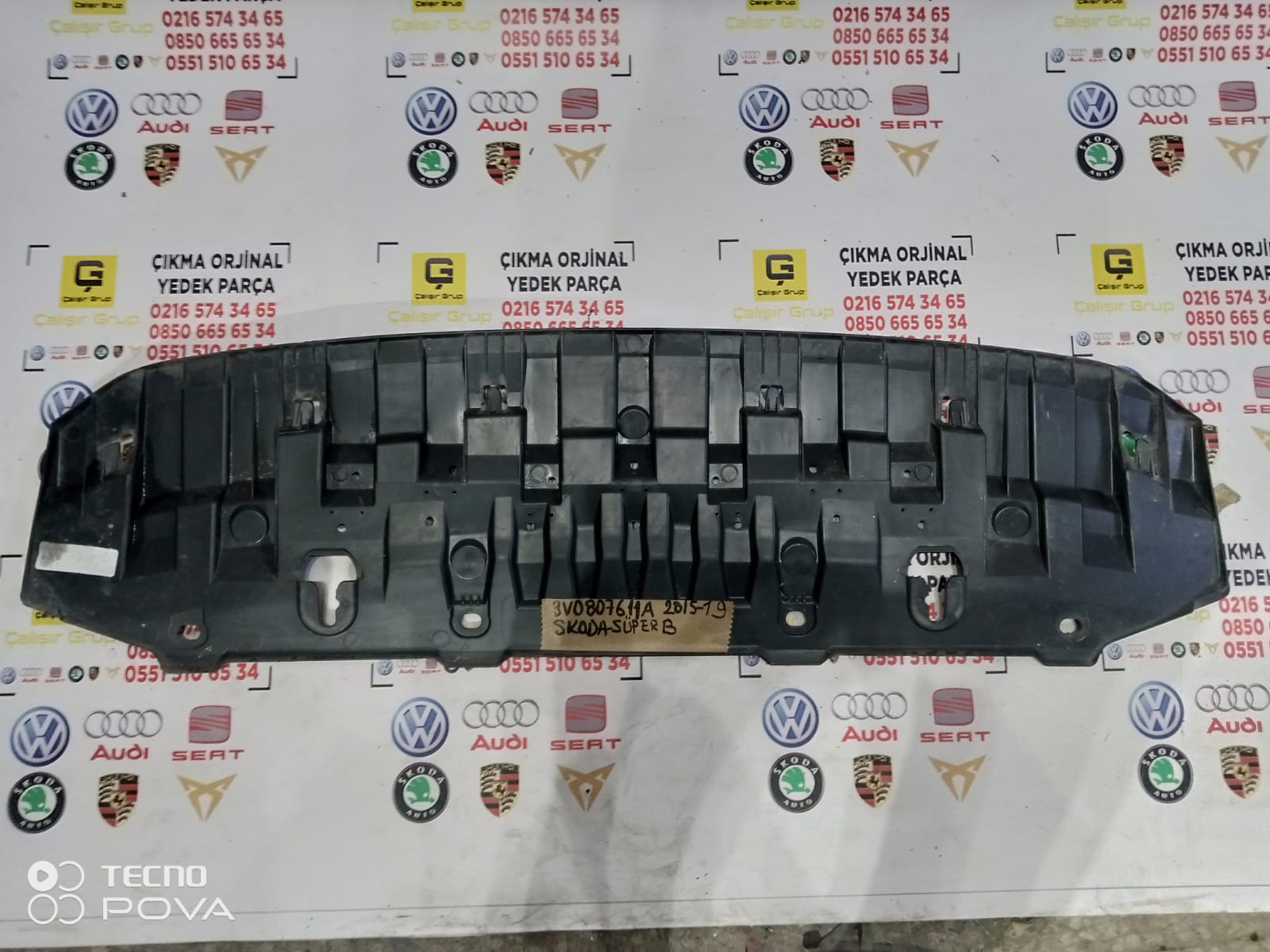 SKODA SUPERB 2015-2019 ÖN TAMPON ALT KAPLAMA OEM 3v0807611a
