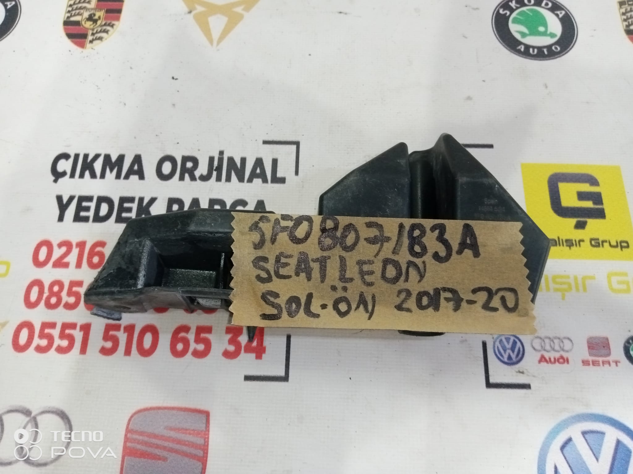SEAT LEON 2017-2020 SOL ÖN TAMPON BRAKETİ OEM 5f0807183a