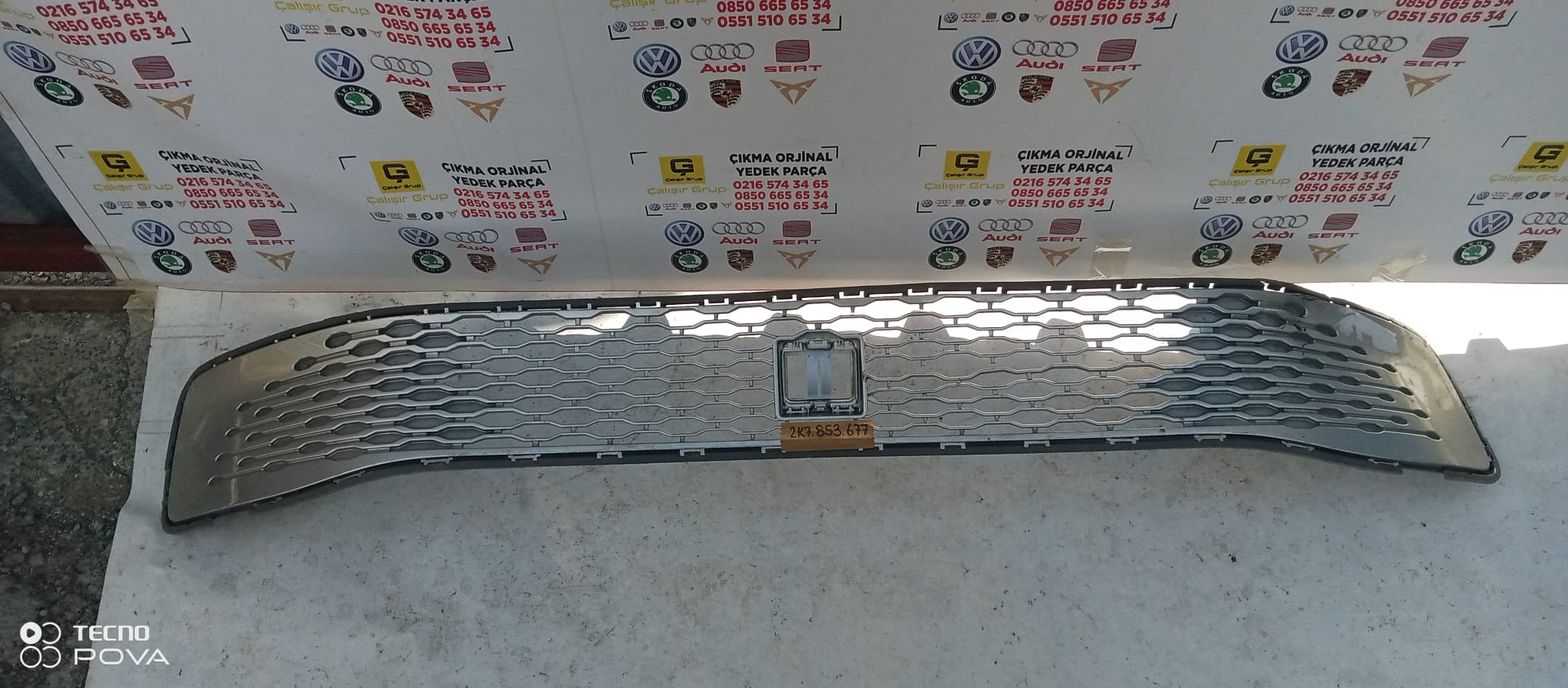VOLKSWAGEN CADDY 2021-2023 ÖN TAMPON ORTA IZGARA OEM 2K7853677