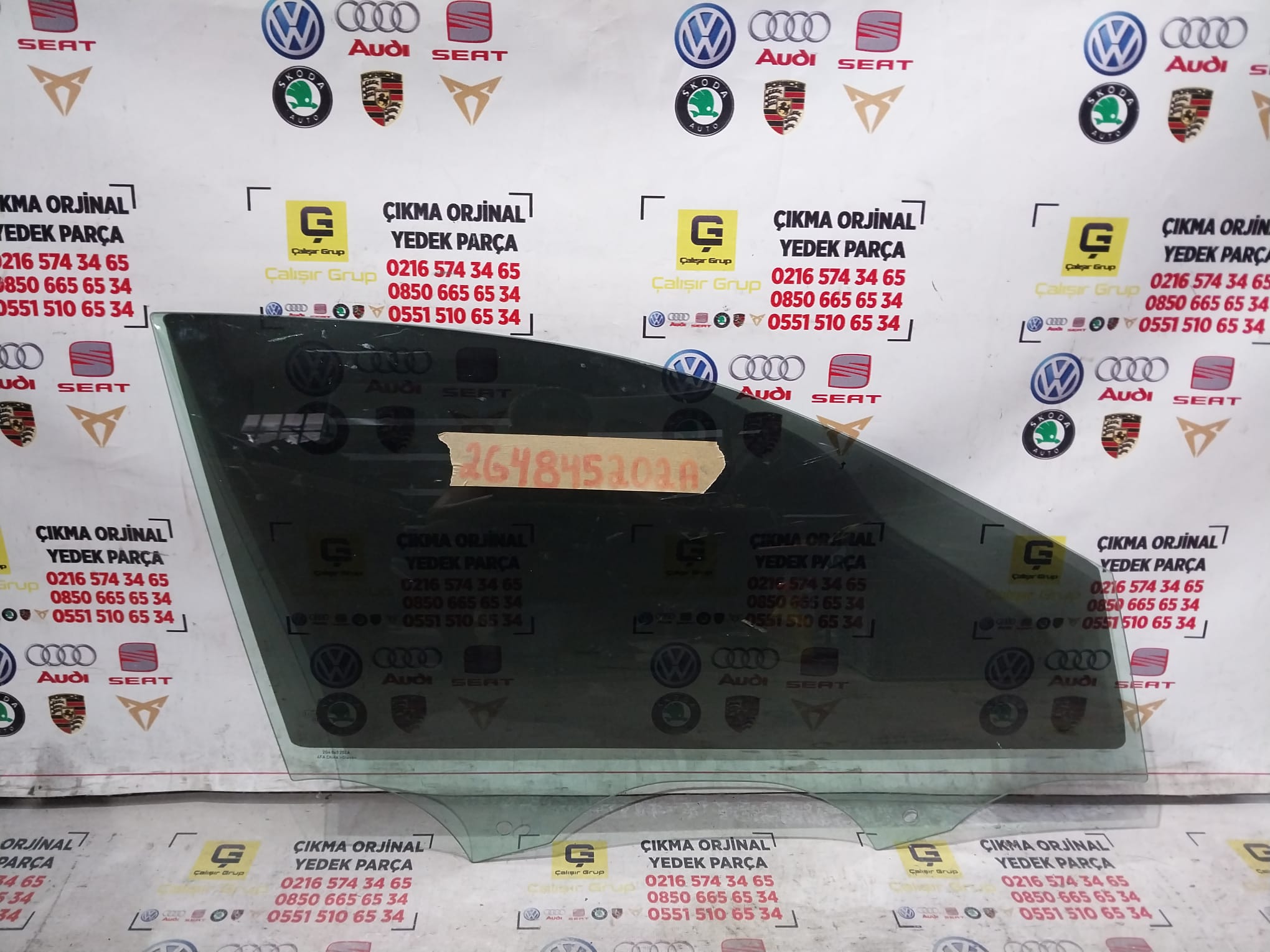 VOLKSWAGEN POLO 2017-2022 SAĞ ÖN KAPI CAMI OEM 2G4845202A