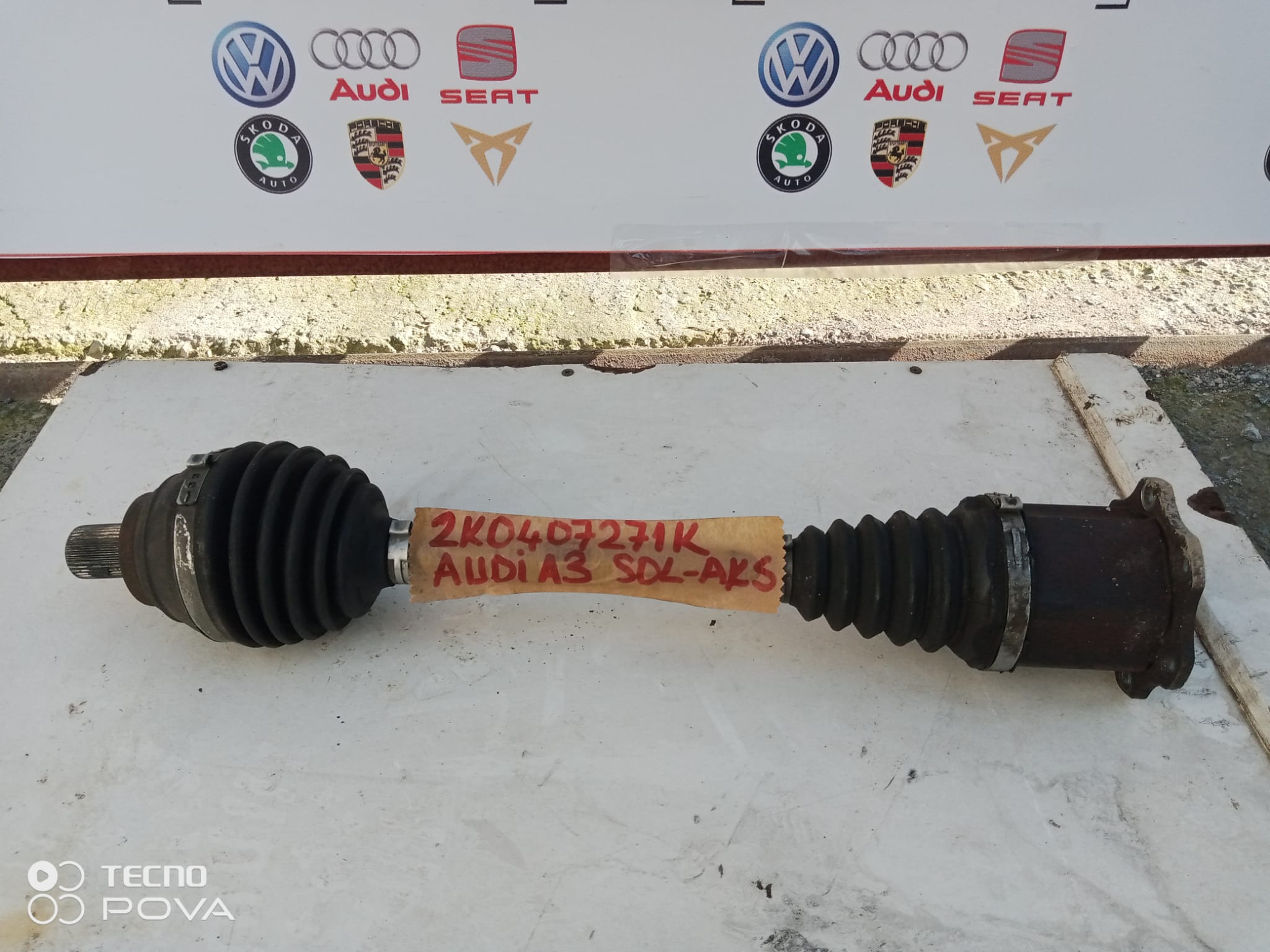 AUDİ A3 2012-2017 SOL AKS OEM 2k0407271k ÇIKMA SÖKME YEDEK PARÇA