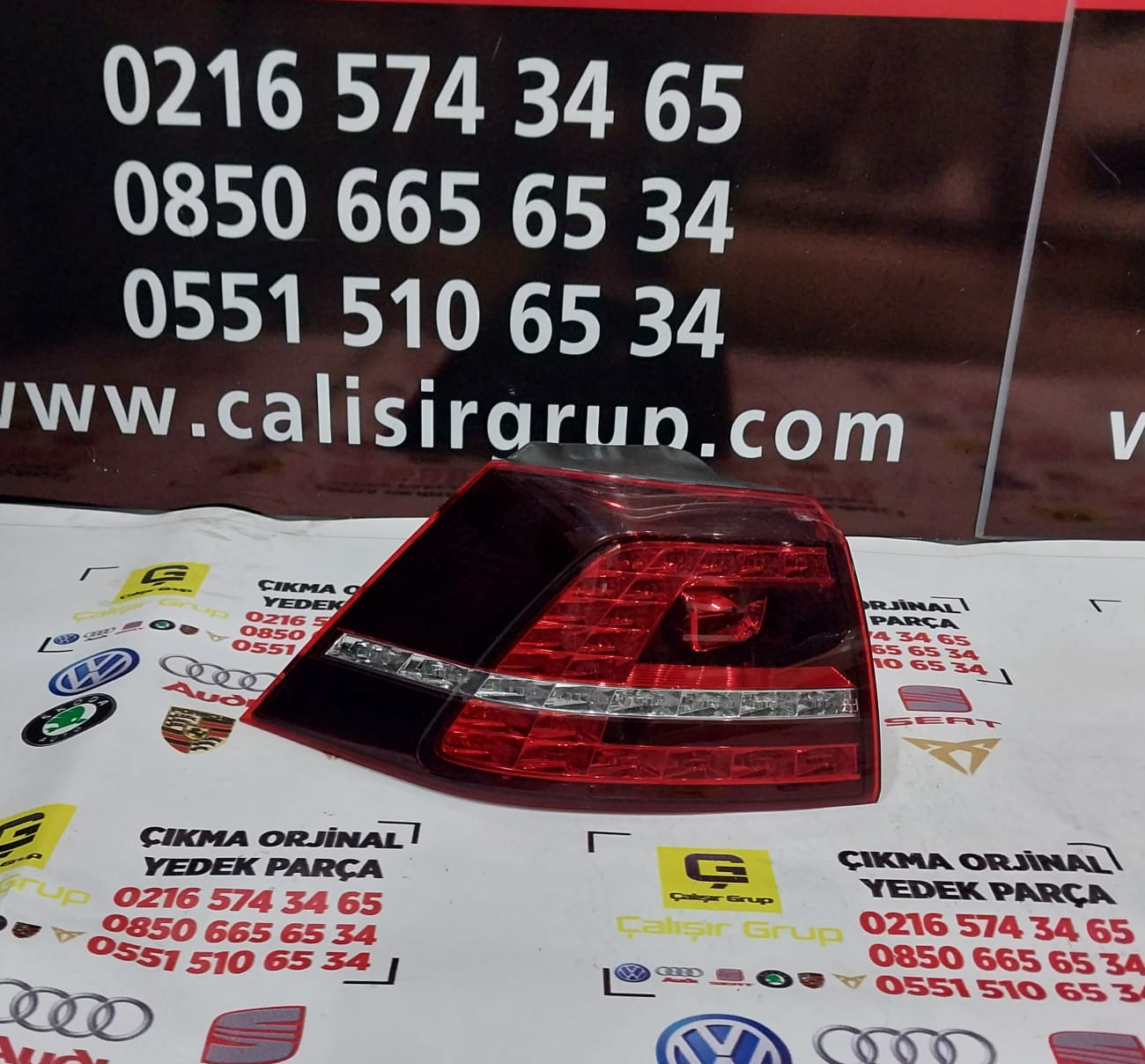 VOLKSWAGEN GOLF 7 HİGHLİNE LEDLİ SOL DIŞ STOP ÇIKMA SÖKME YEDEK PARÇA